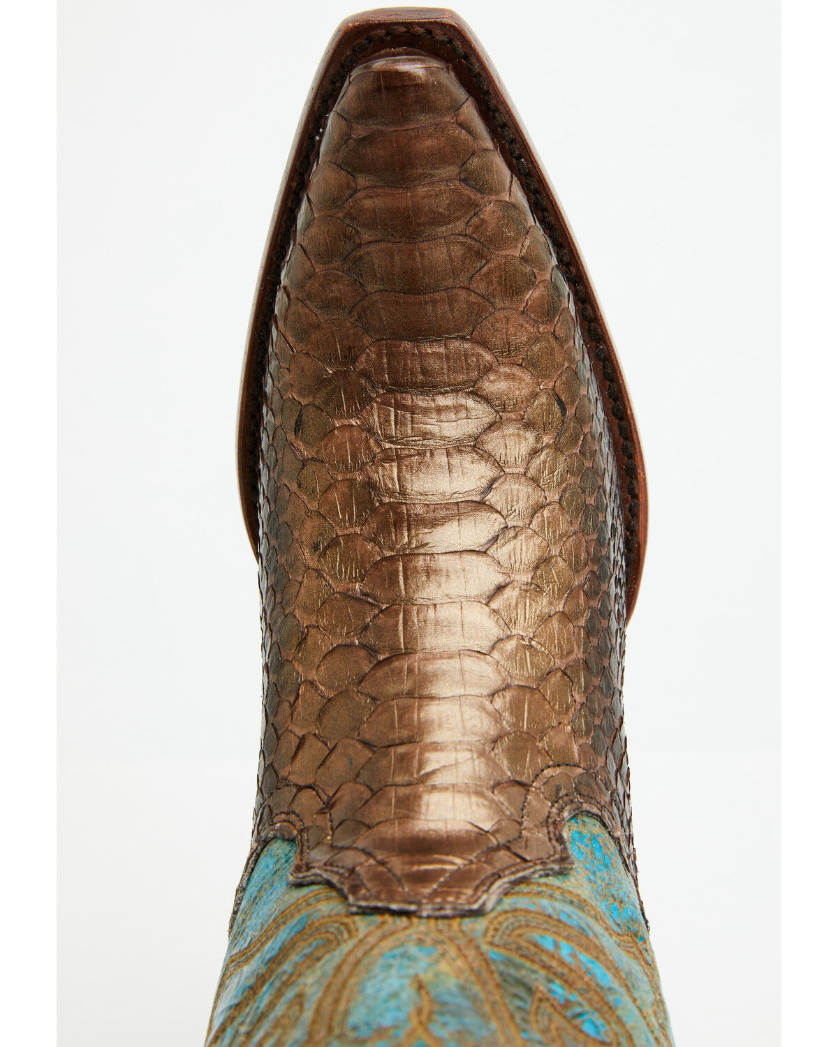 Image #6 - Shyanne Women's Exotic Python Western Boots - Snip Toe, Turquoise, hi-res