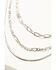Image #2 - Shyanne Women's Layered Chain Safety Pin Necklace, Silver, hi-res