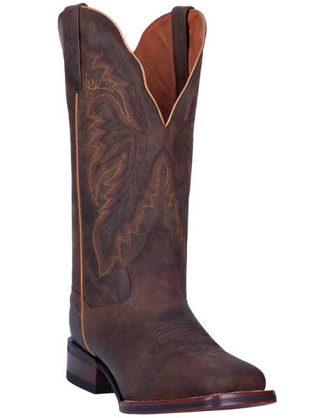 Dan Post Women's Brown Western Boots - Wide Square Toe, Brown, hi-res