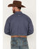 Image #4 - Ariat Men's Immanuel Small Plaid Wrinkle Free Long Sleeve Button Down Western Shirt, Navy, hi-res
