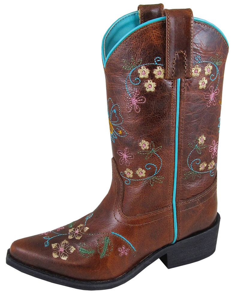 Smoky Mountain Youth Girls' Florence Embroidered Western Boots Snip