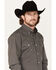 Image #2 - Roper Men's Geo Print Long Sleeve Button Down Stretch Western Shirt, Green, hi-res