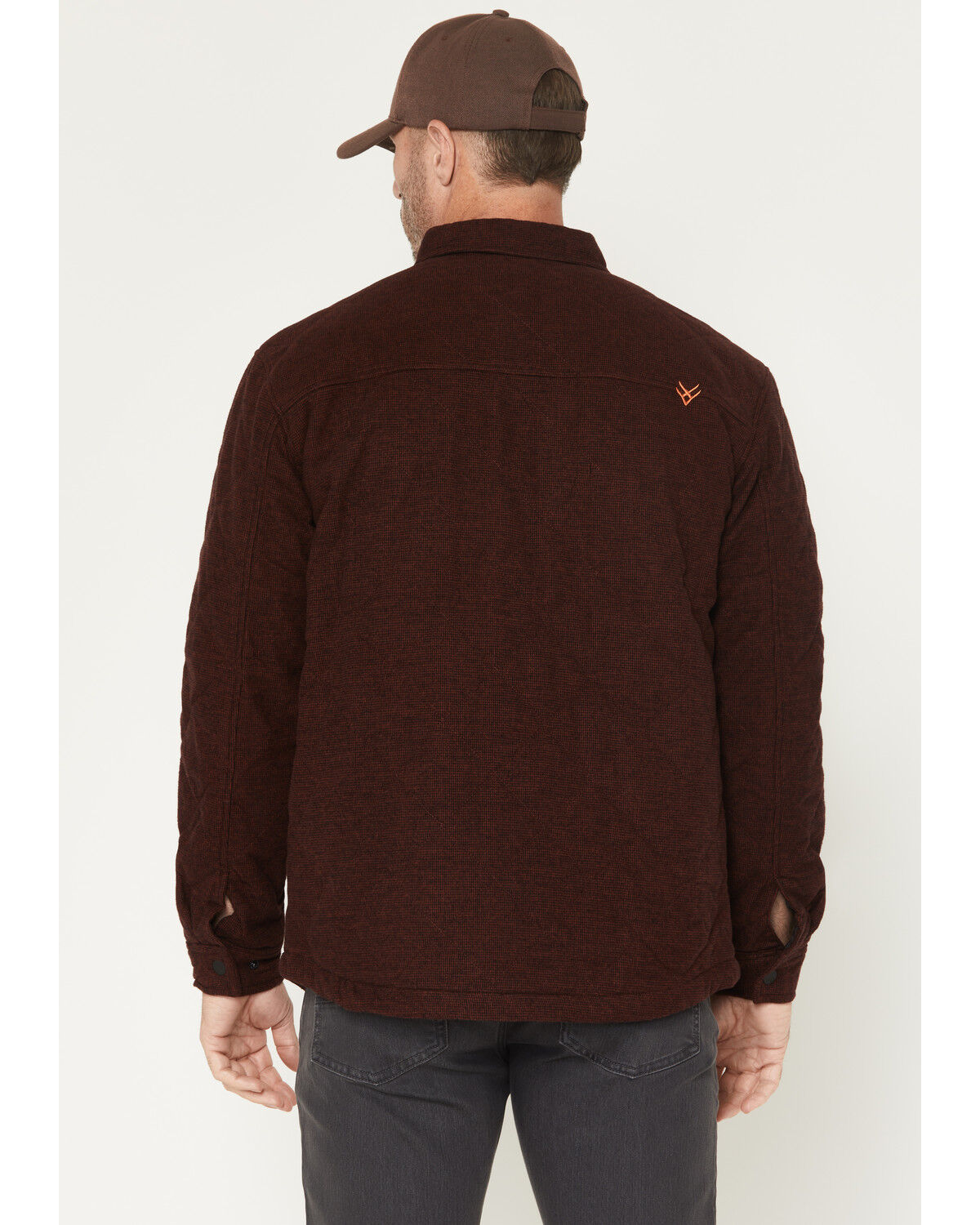 Image #4 - Hawx Men's Shale Plaid Print Shirt Jacket, Wine, hi-res