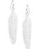 Image #1 - Montana Silversmiths Women's Love You More Feather Earrings, Silver, hi-res