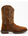Image #2 - Durango Men's Rebel Pull On Waterproof Work Western Boots - Steel Toe, Brown, hi-res