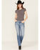 Image #3 - Miss Me Women's Medium Wash Dream Catcher Embroidered Mid Rise 32" Bootcut Stretch Denim Jeans, Medium Wash, hi-res
