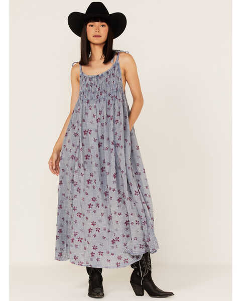 Free People Women's Azure Maxi Dress, Periwinkle, hi-res