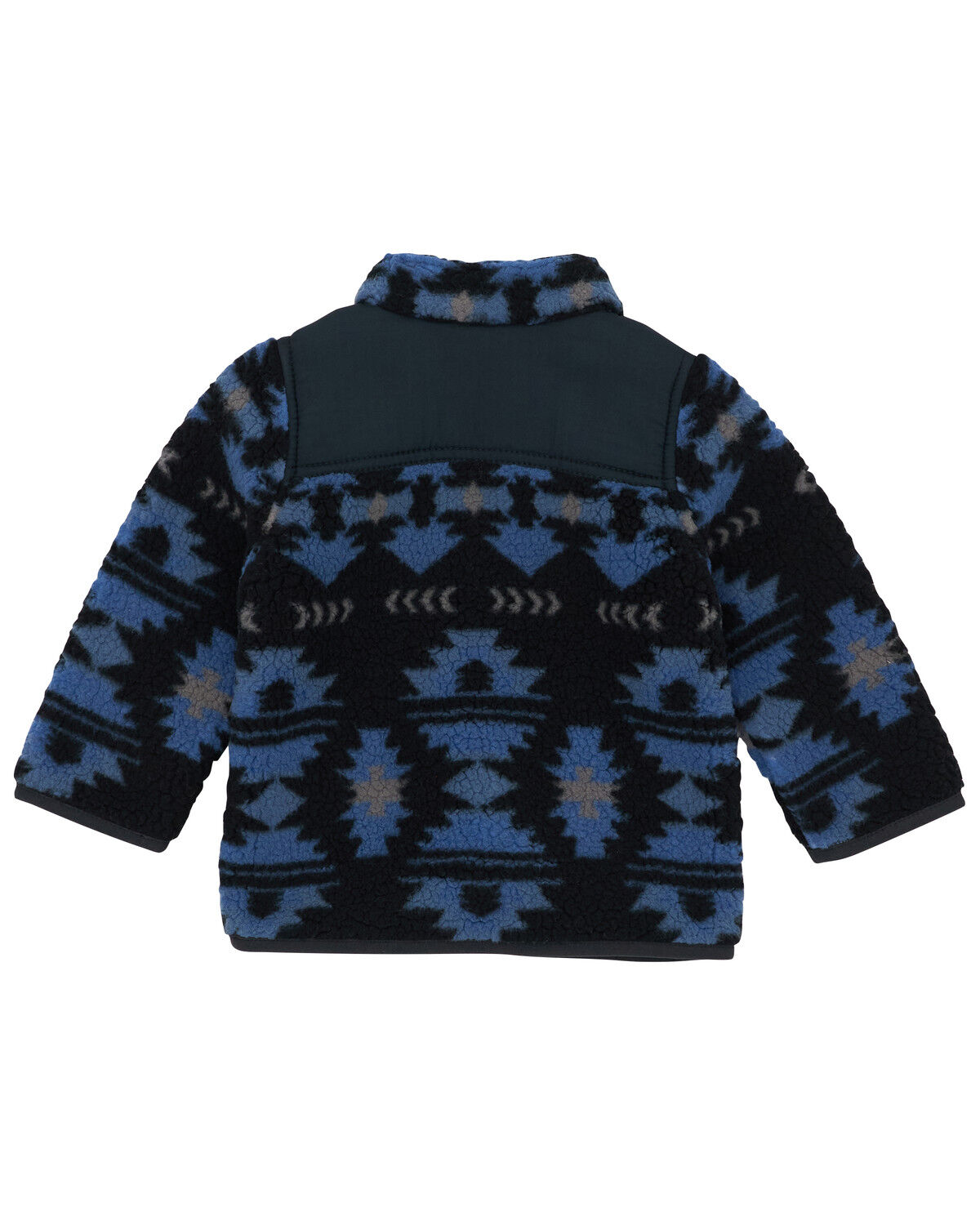Image #2 - Wrangler Infant Boys' Southwestern Print Sherpa Zip Jacket, Blue, hi-res