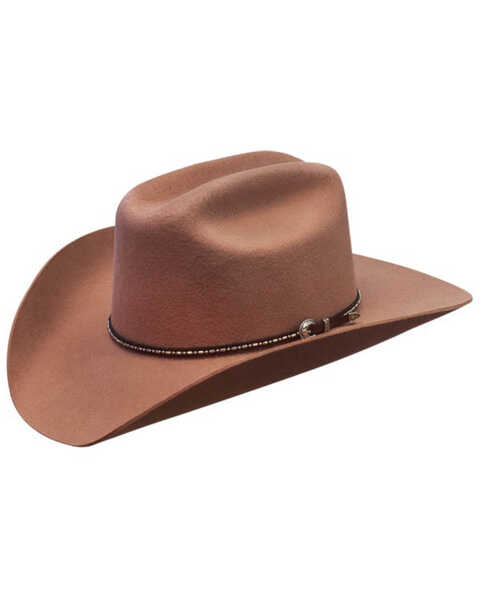 Silverado Bart Satin Felt Cowboy Hat , Brown, hi-res