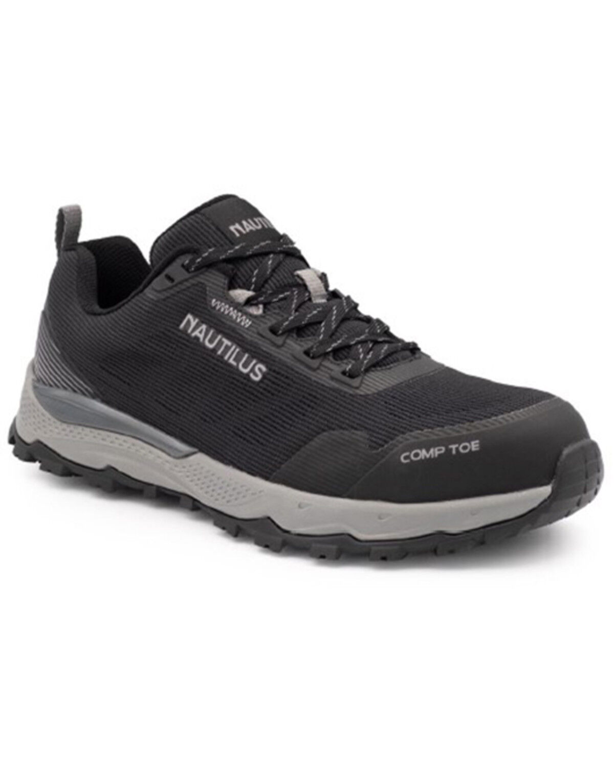 Image #1 - New Balance Men's Nautilus Trillium Work Shoes - Composite Toe, Black, hi-res