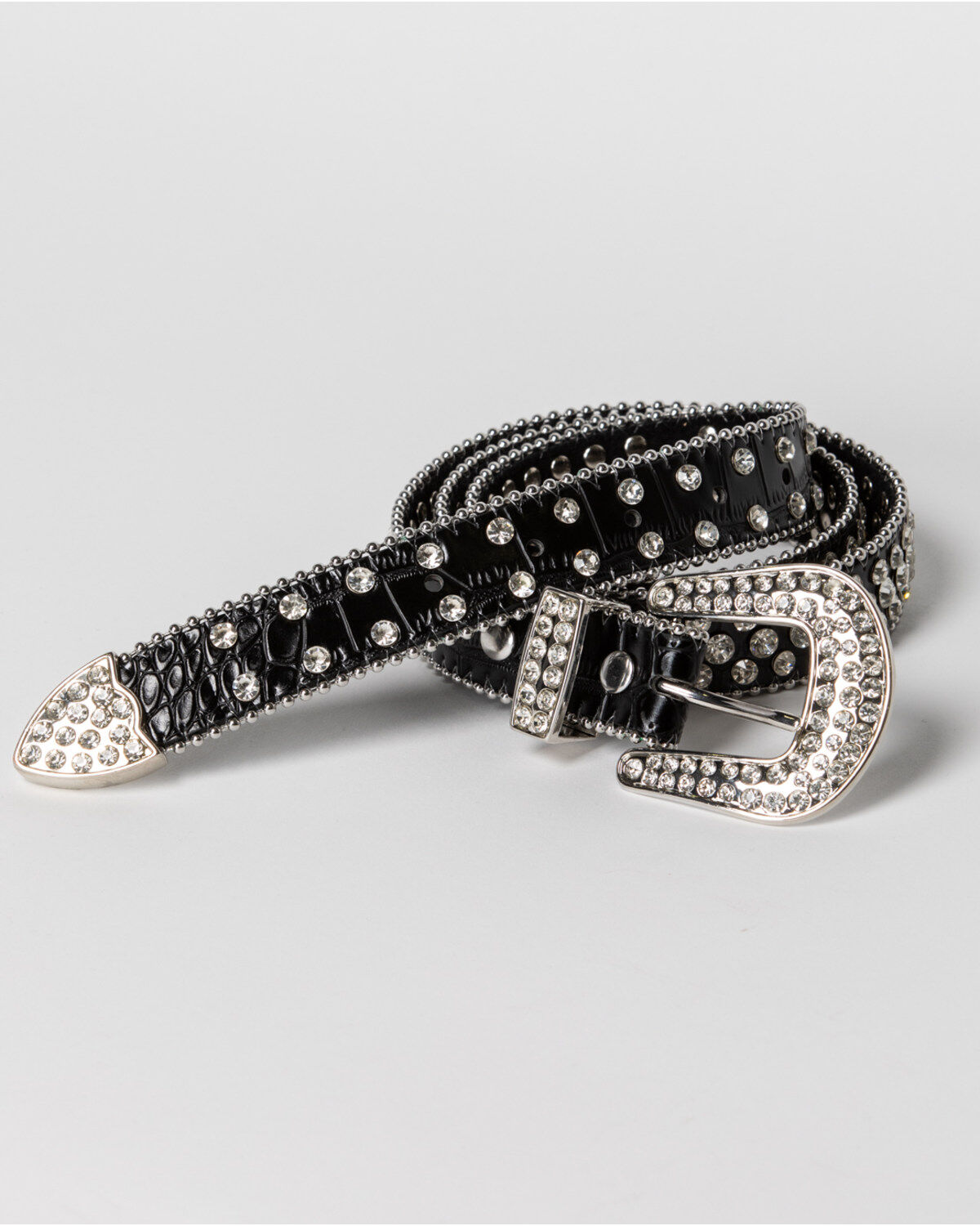 Image #2 - Shyanne® Women's Rhinestone Studded Belt, Black, hi-res
