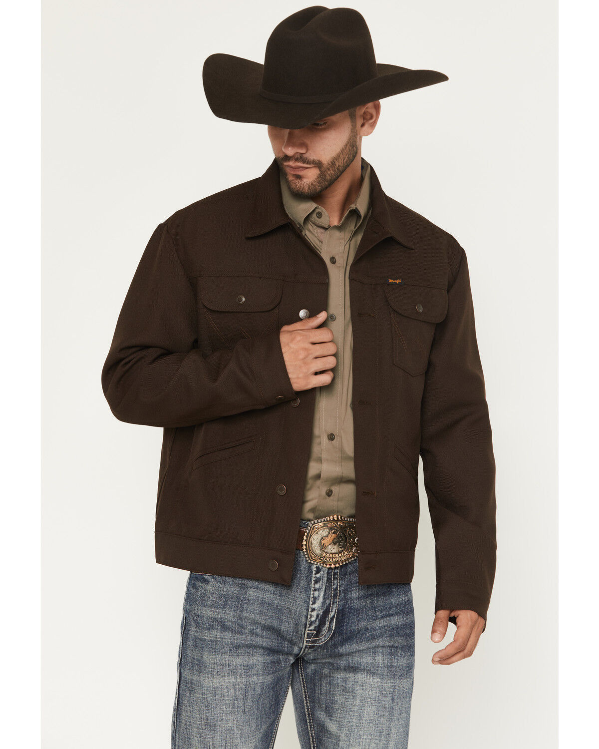 Image #1 - Wrangler Men's Wrancher Jacket, Brown, hi-res