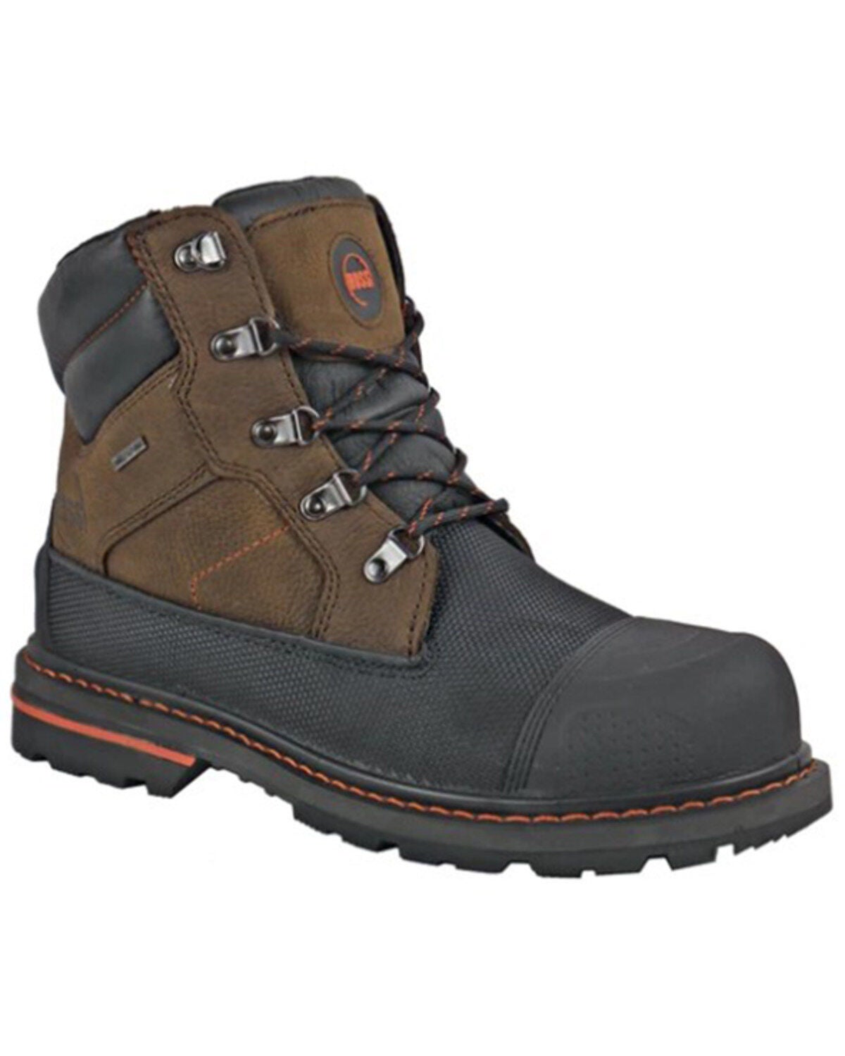 Hoss Men's Tough 6" Lace-Up Waterproof Work Boots - Composite Toe, Brown, hi-res
