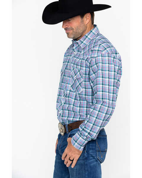 Image #4 - Wrangler 20X Men's Competition Advanced Comfort Long Sleeve Snap Western Shirt , Purple, hi-res