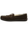 Minnetonka Men's Hardsole Pile Lined Moccasins, Chocolate, hi-res
