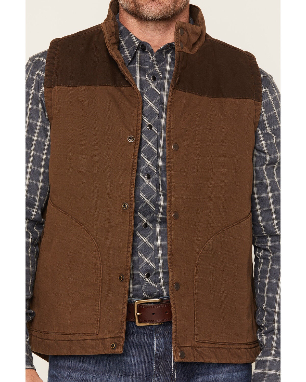 Image #3 - Cody James Men's FR Blocked Bronco Vest, Rust Copper, hi-res