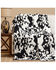 Image #4 - Carstens Home Wrangler Cow Print Blanket, Black, hi-res