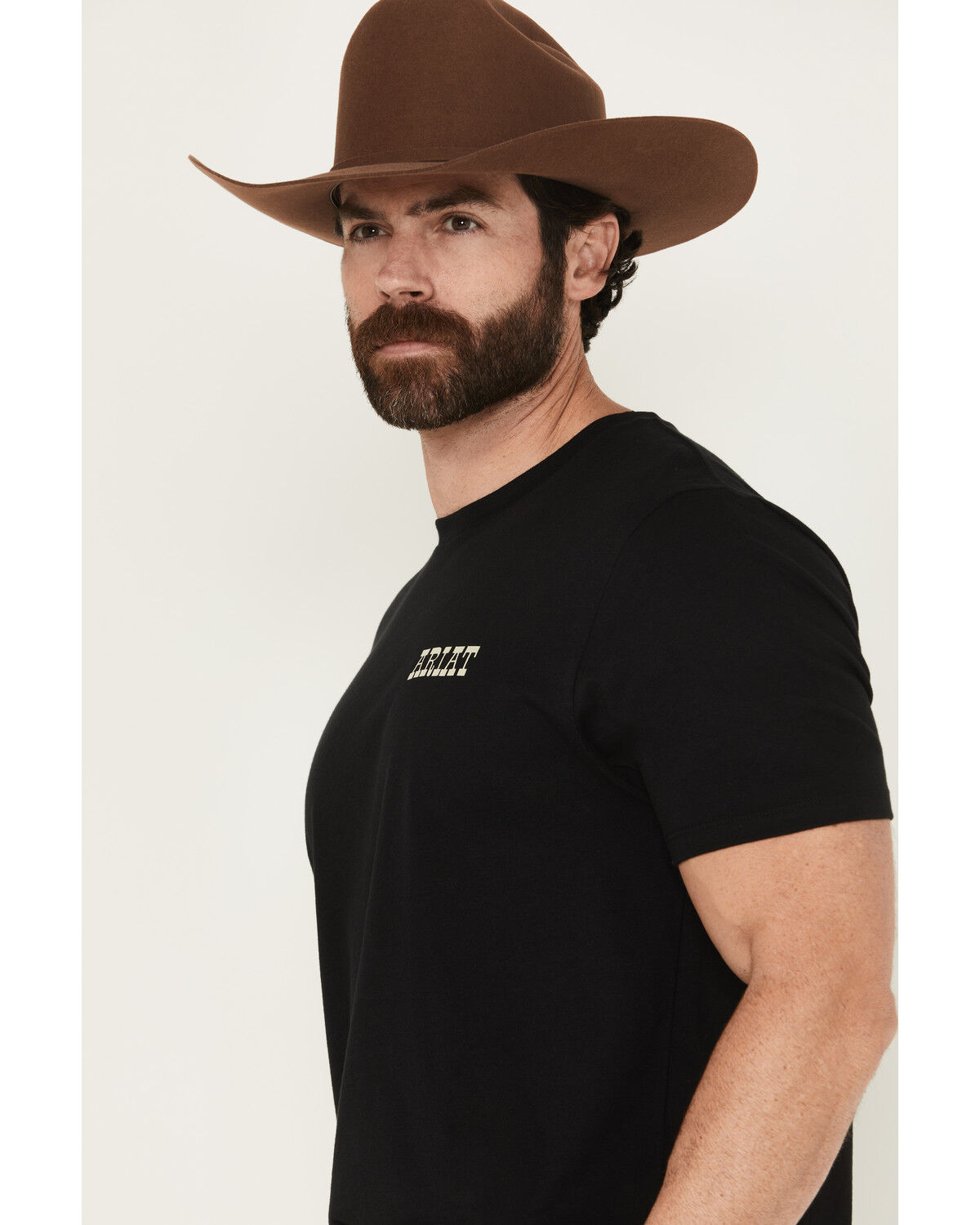 Image #3 - Ariat Men's Bull Short Sleeve Graphic T-Shirt, Black, hi-res