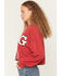 Image #2 - Gameday Women's UGA Split Long Sleeve Cropped Graphic Tee, Red, hi-res