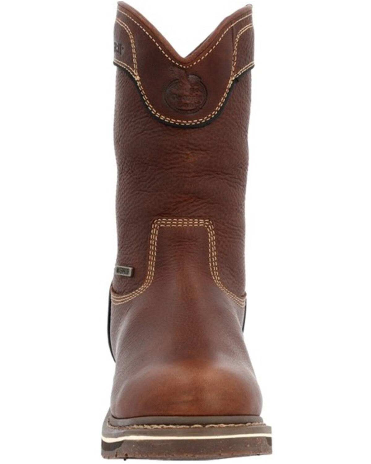 Image #4 - Georgia Boot Women's Amp Lt Edge Waterproof Pull On Work Boots - Soft Toe, Brown, hi-res