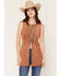 Image #1 - Shyanne Women's Hollis Faux Suede Concho Studded Vest, Bark, hi-res
