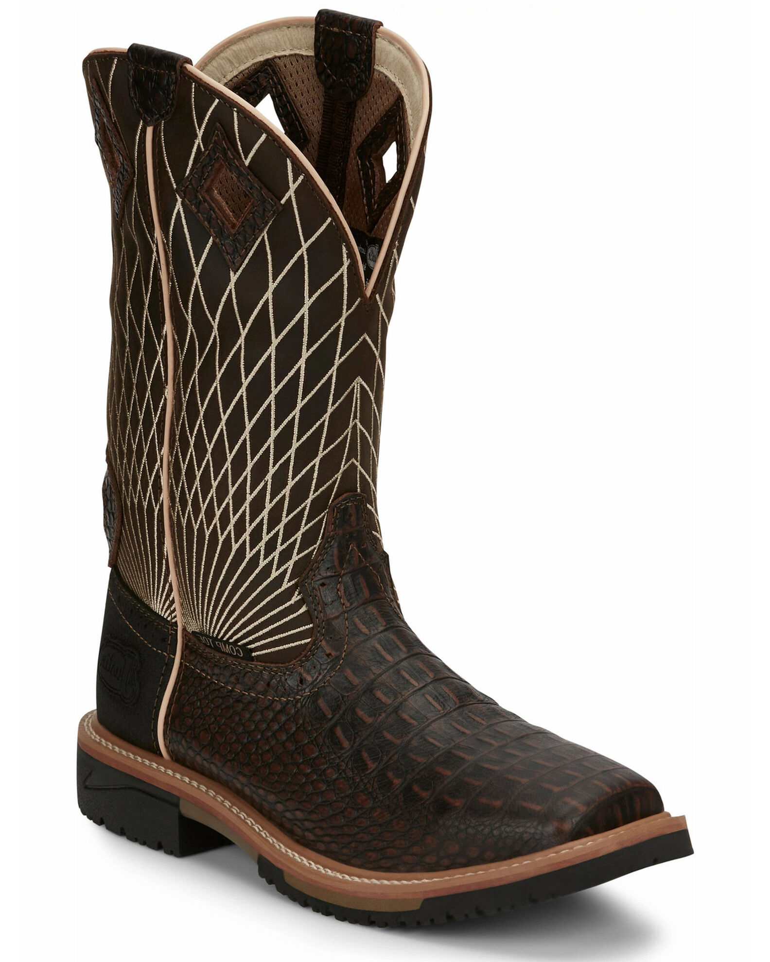 Justin Men s Derrickman Western Work Boots Composite Toe Boot Barn