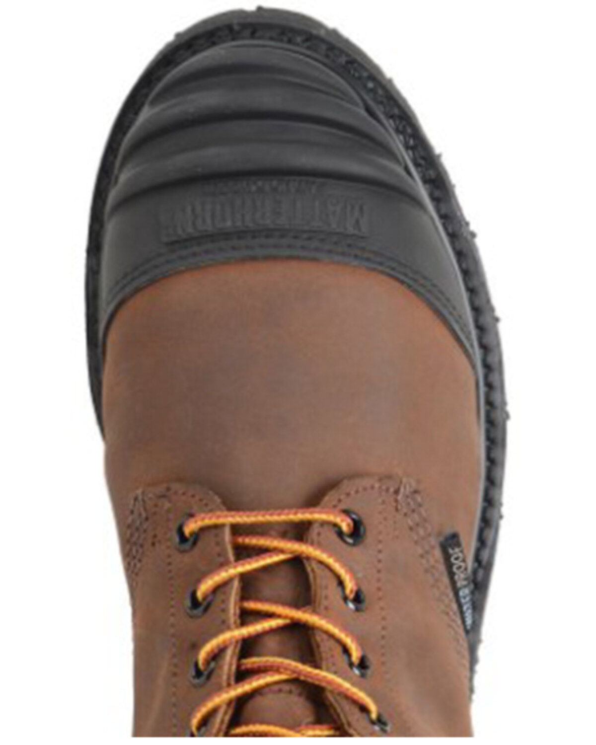 Image #5 - Matterhorn Men's 10" Waterproof Internal Met Guard Lace-Up Boots - Steel Toe, Dark Brown, hi-res