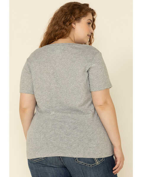 Image #5 - Ariat Women's R.E.A.L. Heather Gray Painted States Tee - Plus, , hi-res