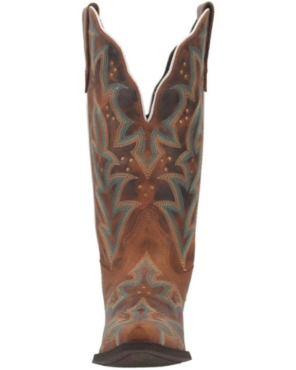 Image #4 - Laredo Women's Adrian Wide Calf Western Boots - Snip Toe, Tan, hi-res