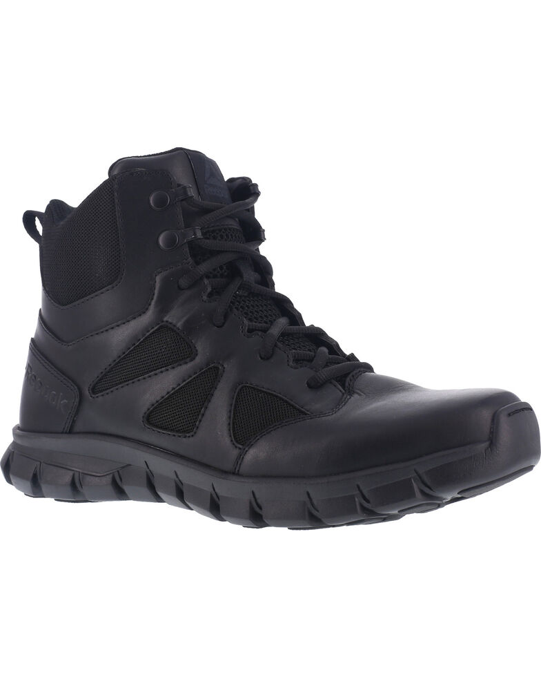 Reebok Men's 6" Sublite Cushion Tactical Boots - Soft Toe , Black, hi-res
