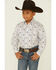 Rough Stock By Panhandle Boys' Cream Southwestern Paisley Print Long Sleeve Snap Western Shirt , Cream, hi-res