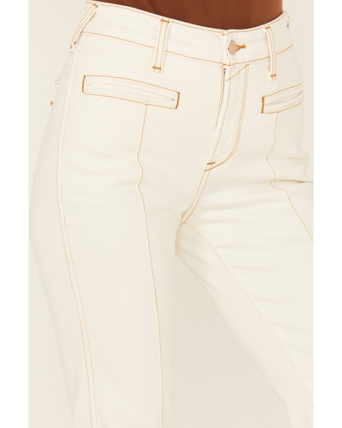 Image #2 - Ariat Women's Larissa High Rise Slim Trouser Stretch Denim Jeans, White, hi-res