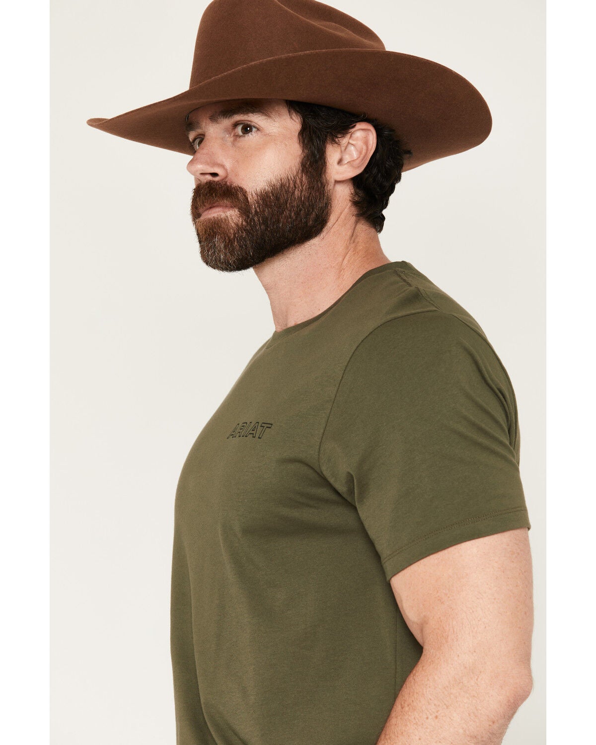 Image #3 - Ariat Men's Serape Shield Short Sleeve Graphic T-Shirt, Olive, hi-res