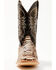 Cody James Men's Exotic Python Western Boots - Broad Square Toe , Dark Brown, hi-res