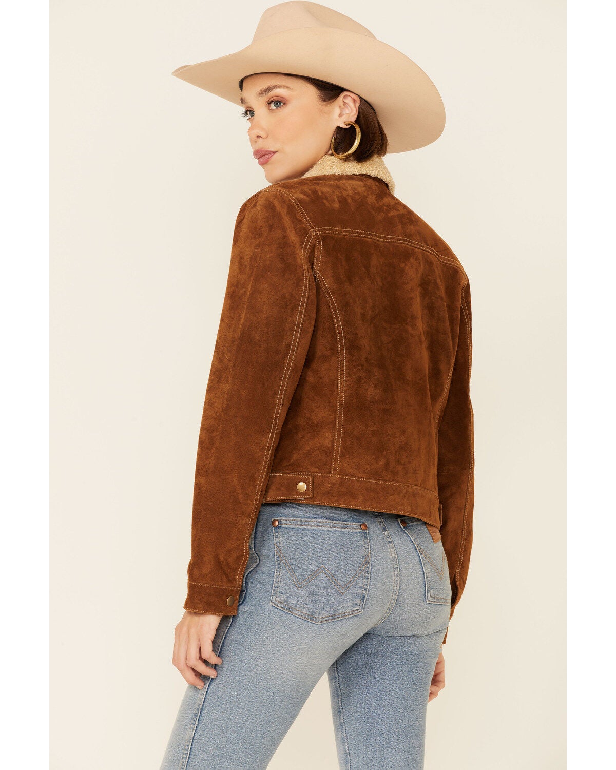 Scully Women's Brown Sherpa Lined Snap 