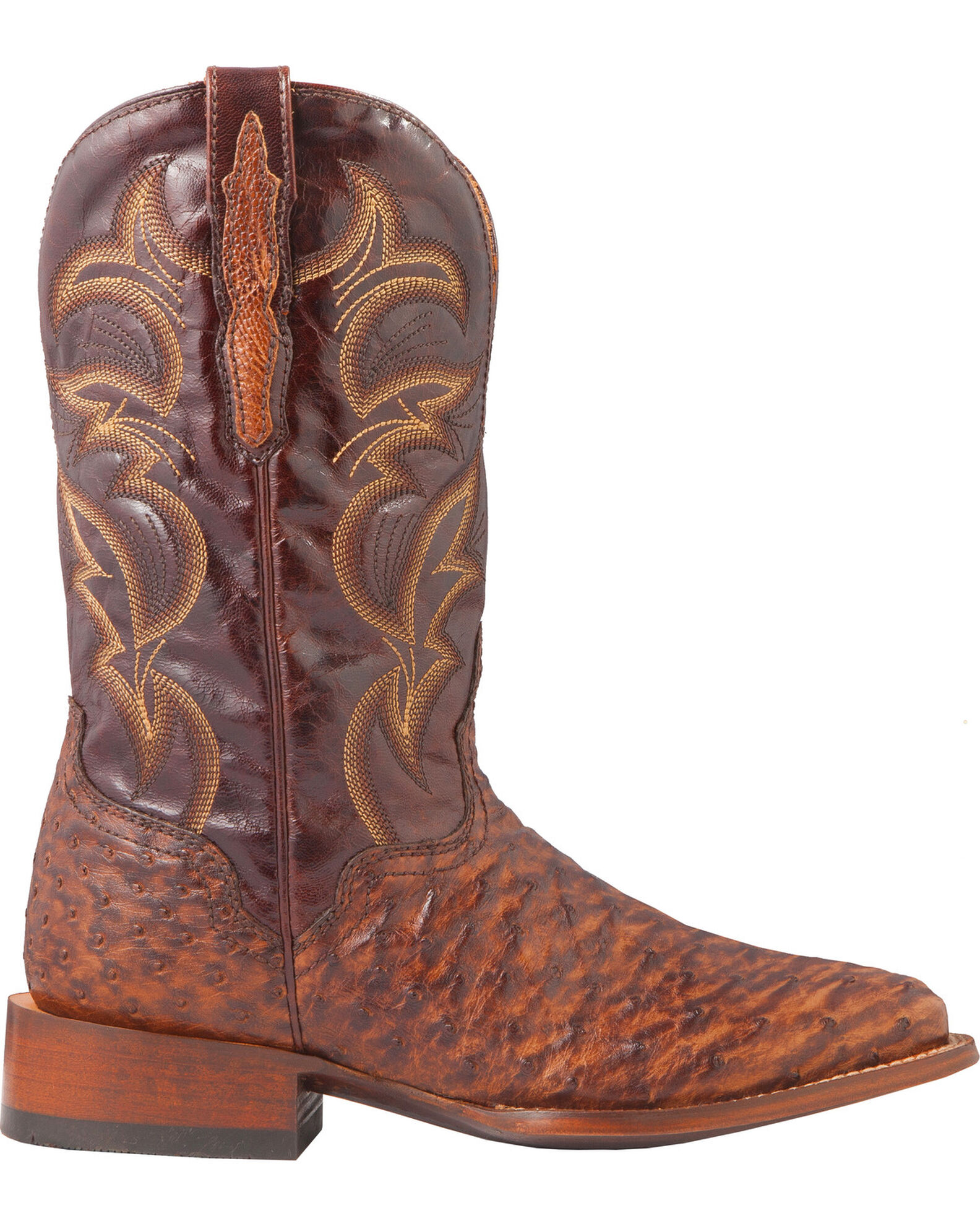 El Dorado Men s Handmade Full Quill Ostrich Stockman Boots Broad Square Toe Boot Barn