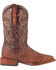 El Dorado Men's Handmade Full Quill Ostrich Stockman Boots - Square Toe, Bronze, hi-res