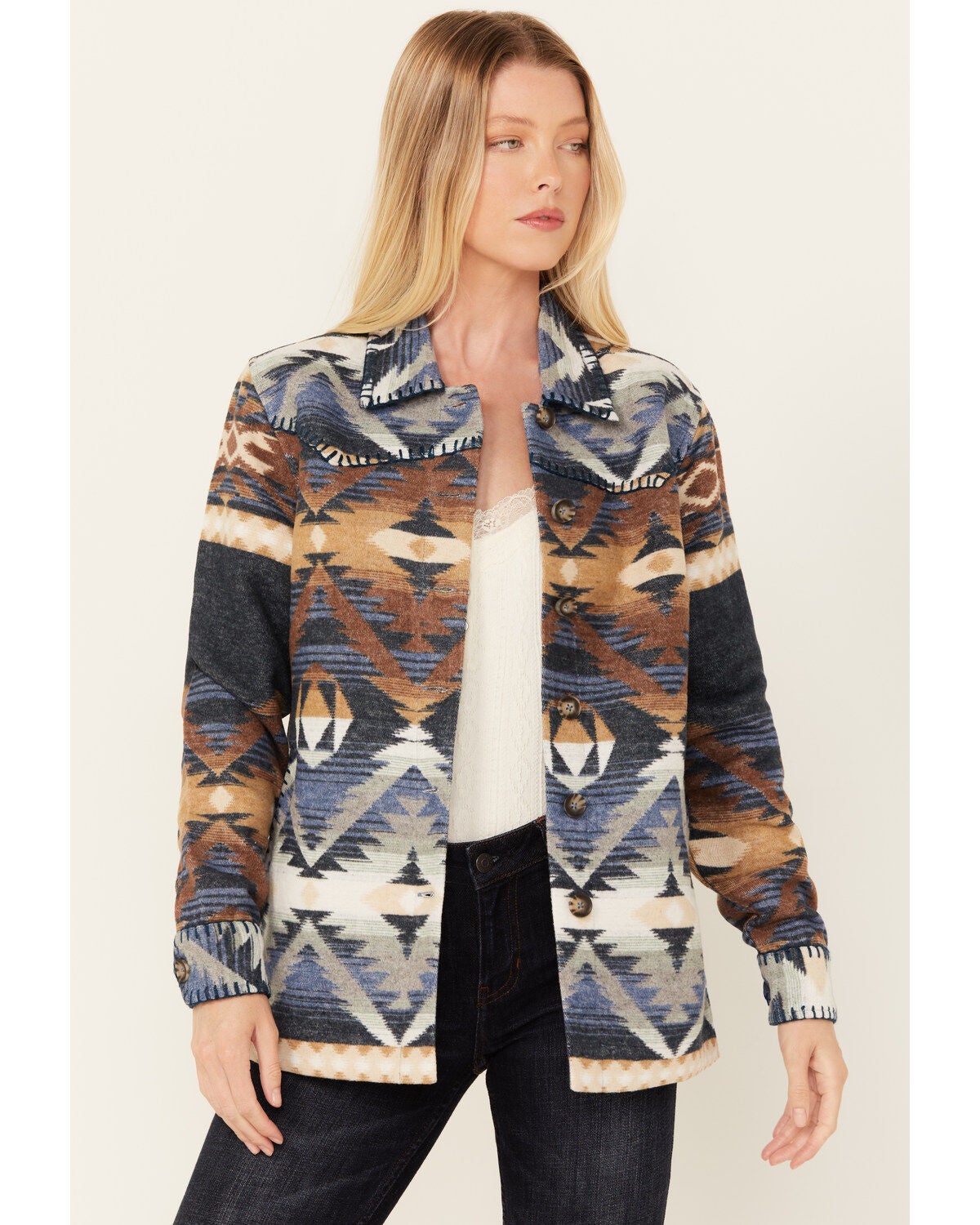 Image #1 - Idyllwind Women's Luttrell Southwestern Print Shacket, , hi-res