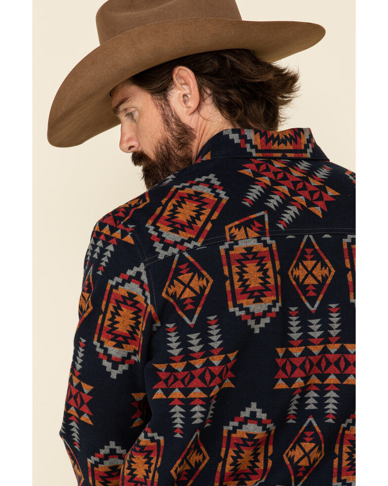 Rock Roll Denim Men S Red Aztec Print Shirt Jacket Boot Barn