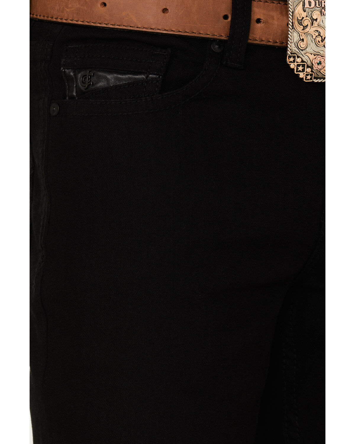 Image #2 - RANK 45® Men's Houston Stretch Stackable Straight Jeans, Black, hi-res