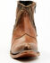 Image #4 - Liberty Black Women's Mosil Faux Snake Zipper Western Fashion Booties - Round Toe, Brown, hi-res