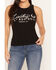 Image #3 - Cowgirl Up Women's Lucky As Hell Graphic Tank, Black, hi-res