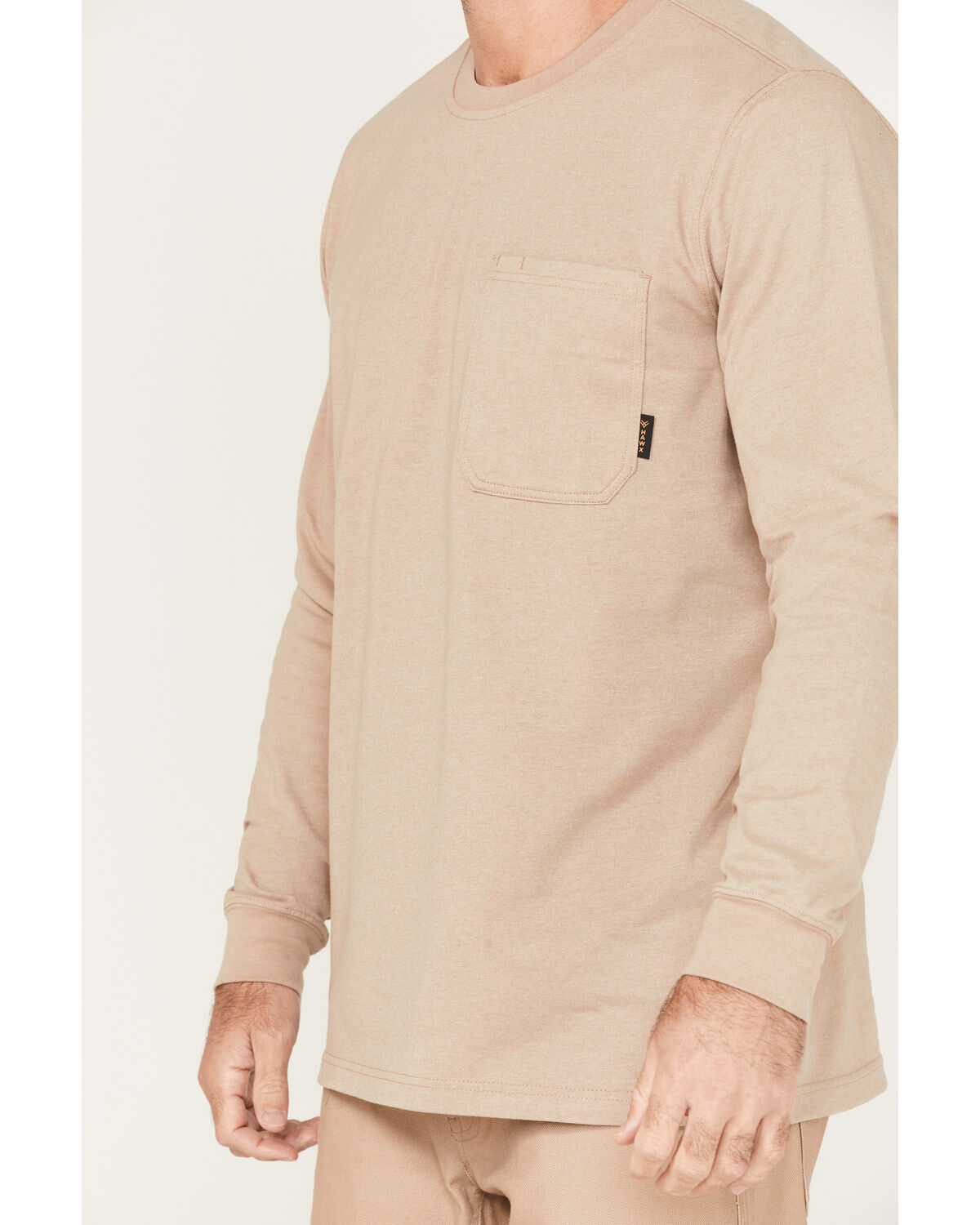 Image #3 - Hawx Men's Forge Solid Work Pocket T-Shirt - Big & Tall, Natural, hi-res
