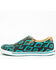 Image #3 - Twisted X Women's Southwestern Pattern Casual Kicks Slip-On Shoes - Moc Toe, Chocolate/turquoise, hi-res