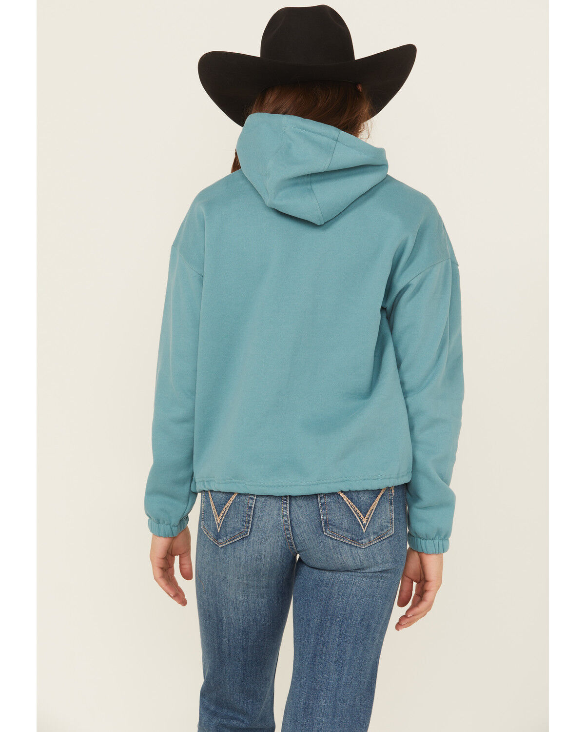 Image #4 - Ariat Women's Solid Logo Hoodie, Blue, hi-res