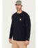 Image #2 - Carhartt Men's Force Relaxed Midweight Long Sleeve Pocket T-Shirt, Navy, hi-res