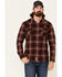 Image #1 - Flag & Anthem Men's Thornton Maroon Plaid Long Sleeve Snap Western Shirt, Maroon, hi-res