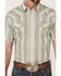 Image #3 - Gibson Men's Cream Southwestern Stripe Short Sleeve Pearl Snap Western Shirt, Cream, hi-res