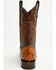 Image #5 - Tanner Mark Men's Ostrich Print Western Boots - Broad Square Toe, Cognac, hi-res