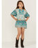 Image #2 - Hayden Girls' Border Print Tunic Turquoise Dress, Turquoise, hi-res